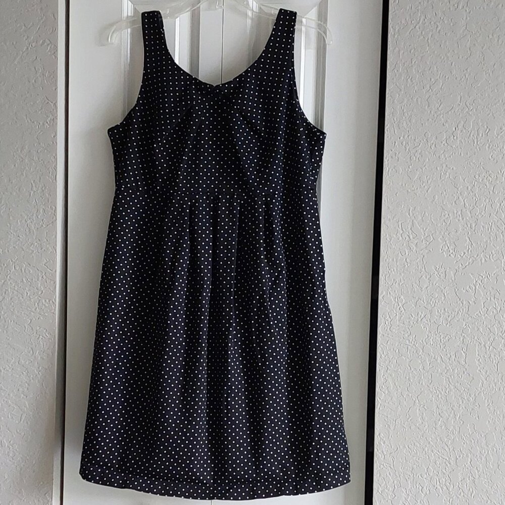 Motherhood Sleeveless Black & White Polka Dots Maternity Dress Size M